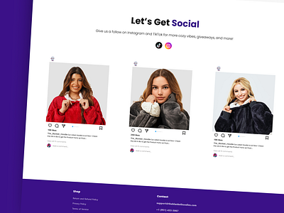 Social Page of E-commerce Website Design 3d branding e commerce graphic design hoodies illustration logo motion graphics social ui vector