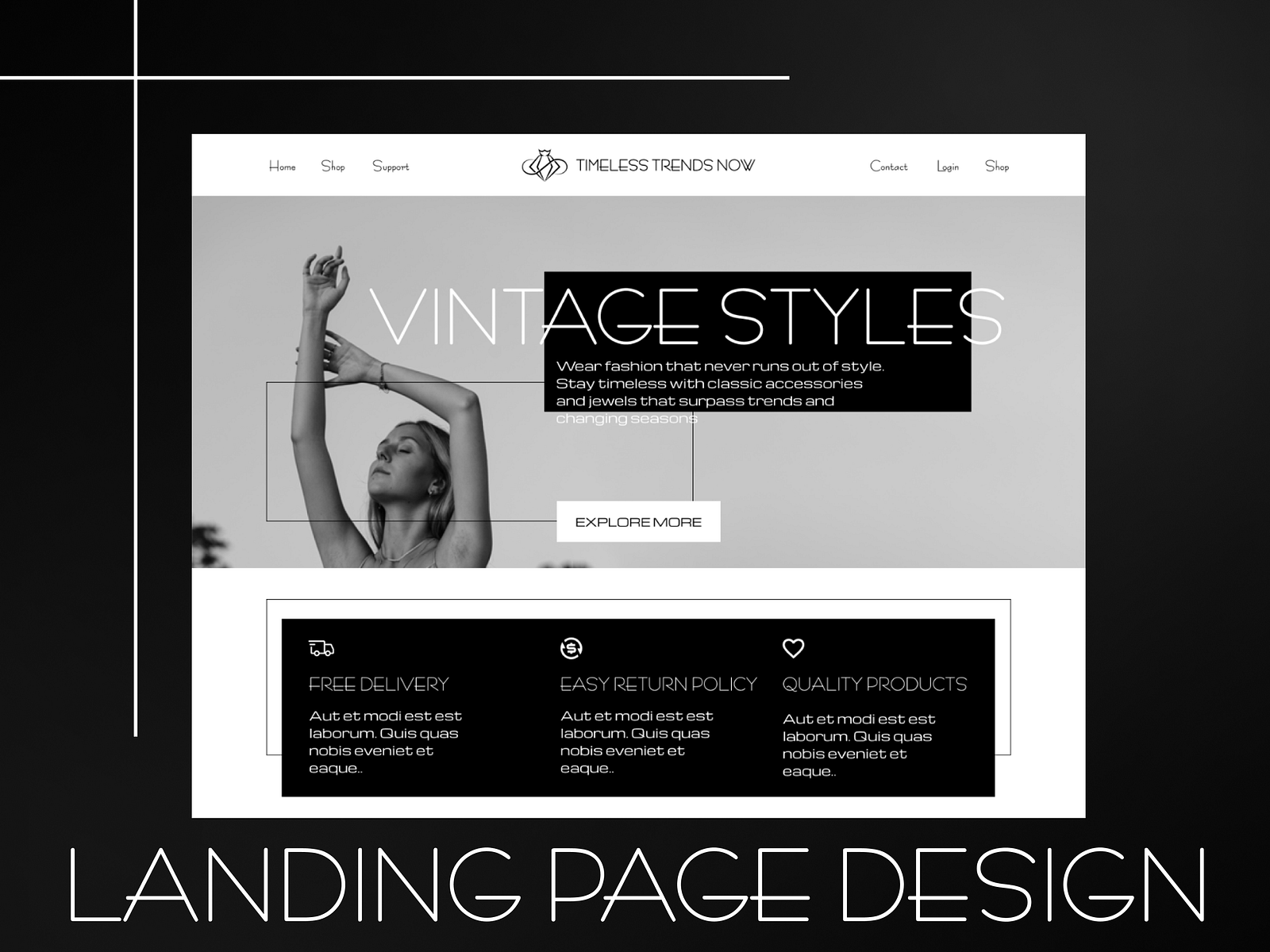 Timeless Trends Now by Aamna Mubarak on Dribbble