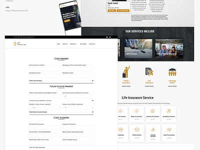 LIFE PROTECTION INSURANCE graphic design insurance ui web design