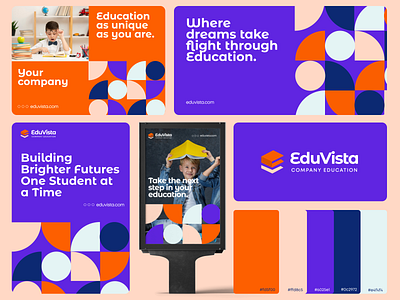 Eduvista: Education Branding brand brand identity branding design education identity logo logo design school visual identity