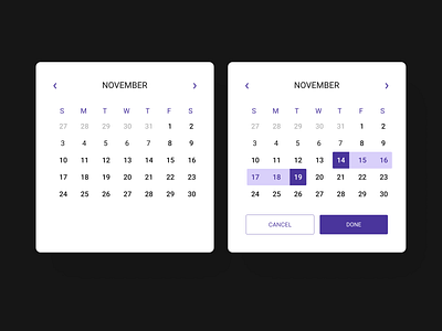 Daily UI #6 - Calendar calendar challenge concept daily ui design ui design uidesign violet webdesign