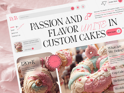 Dreamy slice bakery website🍰 app branding design digital agency ecommerce figma food trend ui uidesign uiux ux uxdesign web webdesign website