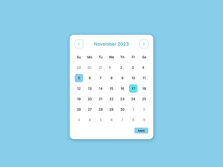 Calendar UI Design by Abhishek Shrivastav on Dribbble