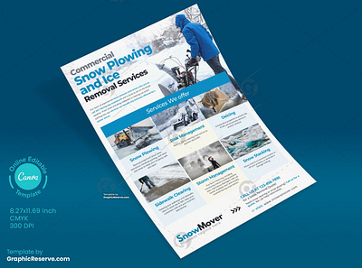 Snow Plowing Service Flyer Canva Template canva canva template design flyer flyer design canva template ice removal flyer ice snow removal flyer sidewalk cleaning flyer snow plowing flyer snow removal snow removal flyer snow removing flyer snow removing service flyer