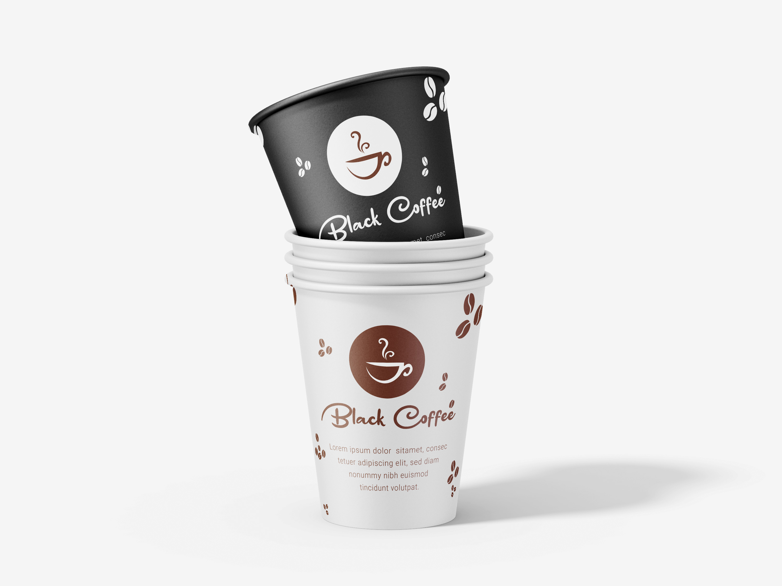 Coffee Cup Label Design by Zahangir Hossain on Dribbble