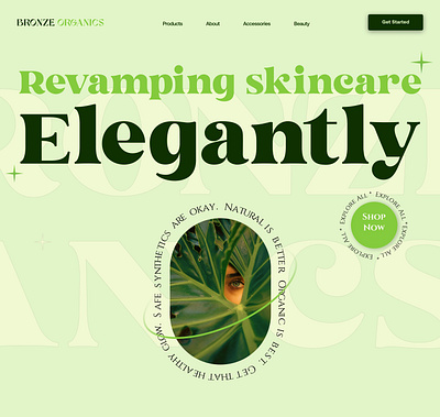 Skincare Landing Page branding design landing page ui ux web design