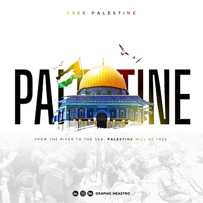 Free Palestine Poster Design alqudus gaza graphic design poster posterdesign social media post