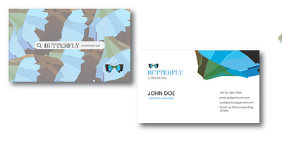 Butterfly Business Card branding business card design graphic design illustrator