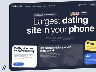 Dating Web Platform animation chat dating dating app design design ui homepage landing landing page match motion online product design ui ux web design web interaction website