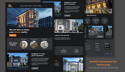 Architectural studio landing page website architectural studio branding design figma graphic design landingpage logo screens typography ui ux website website design