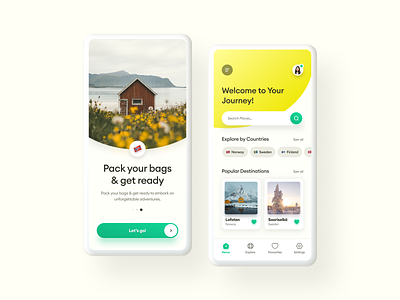 Modern UI for a Travel App ✈️ appdesign clean ui friendly ui mobileappdesign modern travel app modern ui travel app ui uidesign userinterface