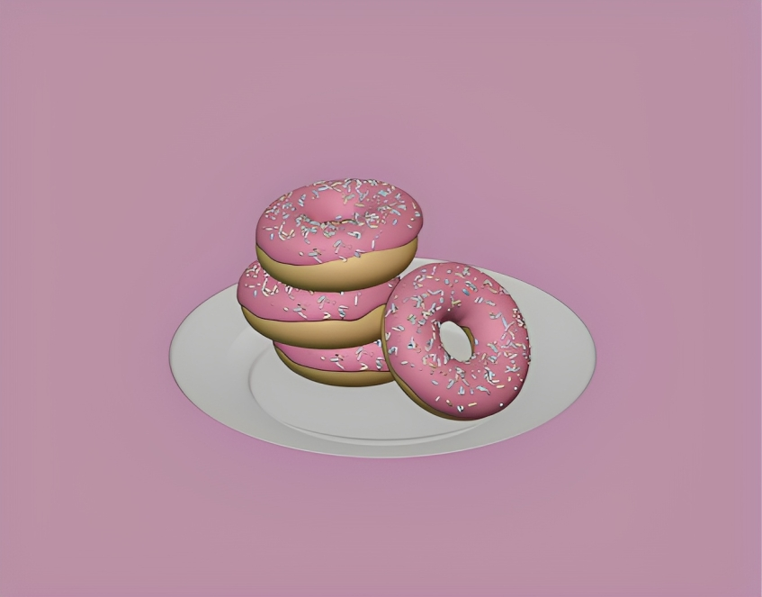 Pink Donuts 3D Blender 3d design il illustration vector
