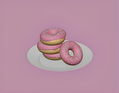 Pink Donuts 3D Blender 3d design il illustration vector