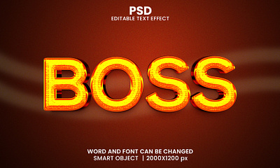 3D Text Effect Design PSD 3d 3d text action boss text effect motion graphics photoshop psd text effect type style typhography