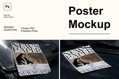 Poster Mockup branding design graphic design mockup mockups paper poster priview realistic