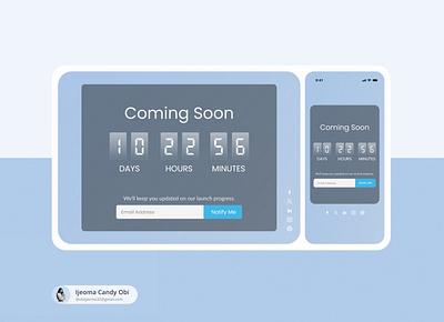 Anticipate Greatness: Our Stylish 'Coming Soon' Landing Page brand branding comingsoon landingpage launchingsoon product design ui uiuxdesign uxdesign