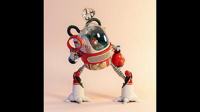 Robot Dancing 3d animation character design modeling