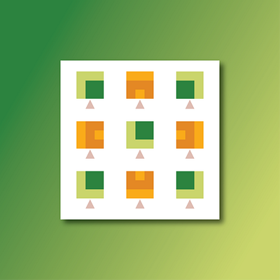 MN-4-1 art fall geometric green illustration line minimal modern modern art pixel print shape square tree vector