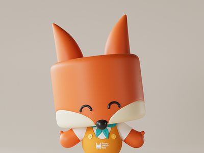 Fox Mascot 3d character design mascot modeling