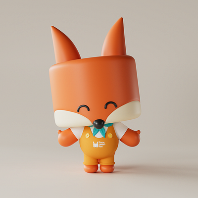 Fox Mascot 3d character design mascot modeling