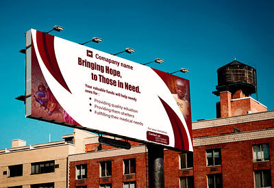 Welfare billboard design advertising banner billboard branding design marketing trust welfare