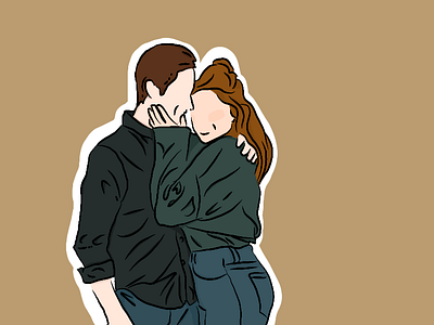 Couple 2d amor arte casal colorido criatividade desenho ilustração minimalista