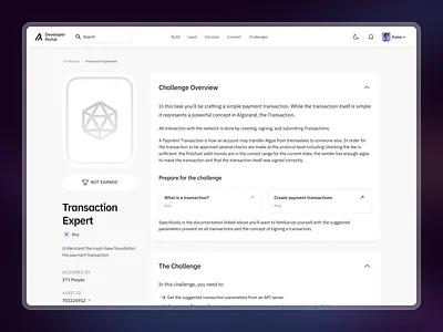 Code Challenges - Detail badge blockchain challenge code coding crypto cryptocurrency defi developer tools developers fintech nft rewards web3