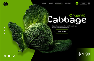 Cabbage login Page design login page ui