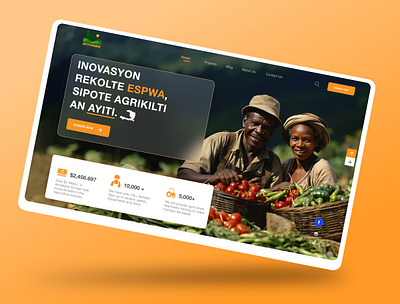 Farmers agriculture ONG website landing page design adobexd ai figma landingpage photoshop ui userinterface ux webdesign