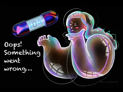 404 error 2d character 3d 3d capsule 3d icon 404 error page bubble bubble character capsule chalk art colourful pencils corporate memphis flat girl character glass capsule nomad sculpt not found render ui web art woman