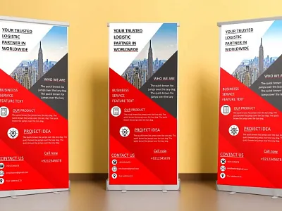 Rollup banner for your business promotion. advertising banner branding brochure business card digital banner flyer logo marketing motion graphics poster professional design promotion rollup social media banner static banner unique design vector web banner