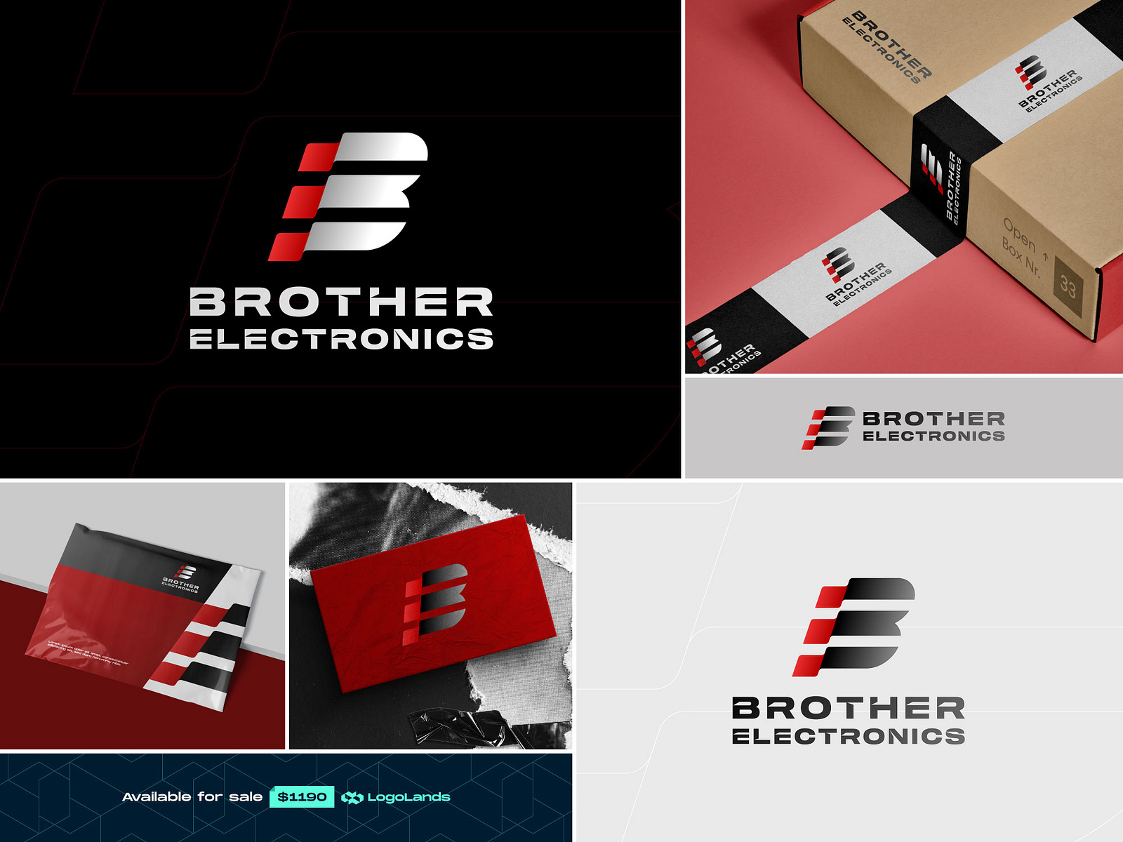 Brother Electronics Technology Logo Design by LogoLands Design Agency