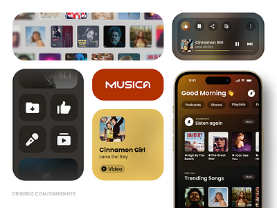 MUSICA - Music Player Mobile App adobexd app figma ios app mobile app music player samibkhes ui ux