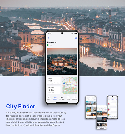 City Finder Mobile App UI Design app branding design figma graphic design illustration landing logo mobile app ui ui design ux ux design vector