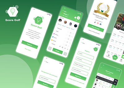 Score Golf APP app branding design diseño de interfaces golf graphic design green interface ui uiapp uiday ux