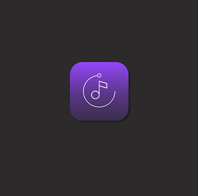 #DailyUi Day 05. App Icon for a music player app app icon dailyui dark mode day 5 design gradient icon logo mobile music music player ui ux