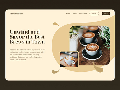 Coffee House Website beans brew coffee coffee house comfort design drink graphic design illustration local local business popular trendy ui ux web design website
