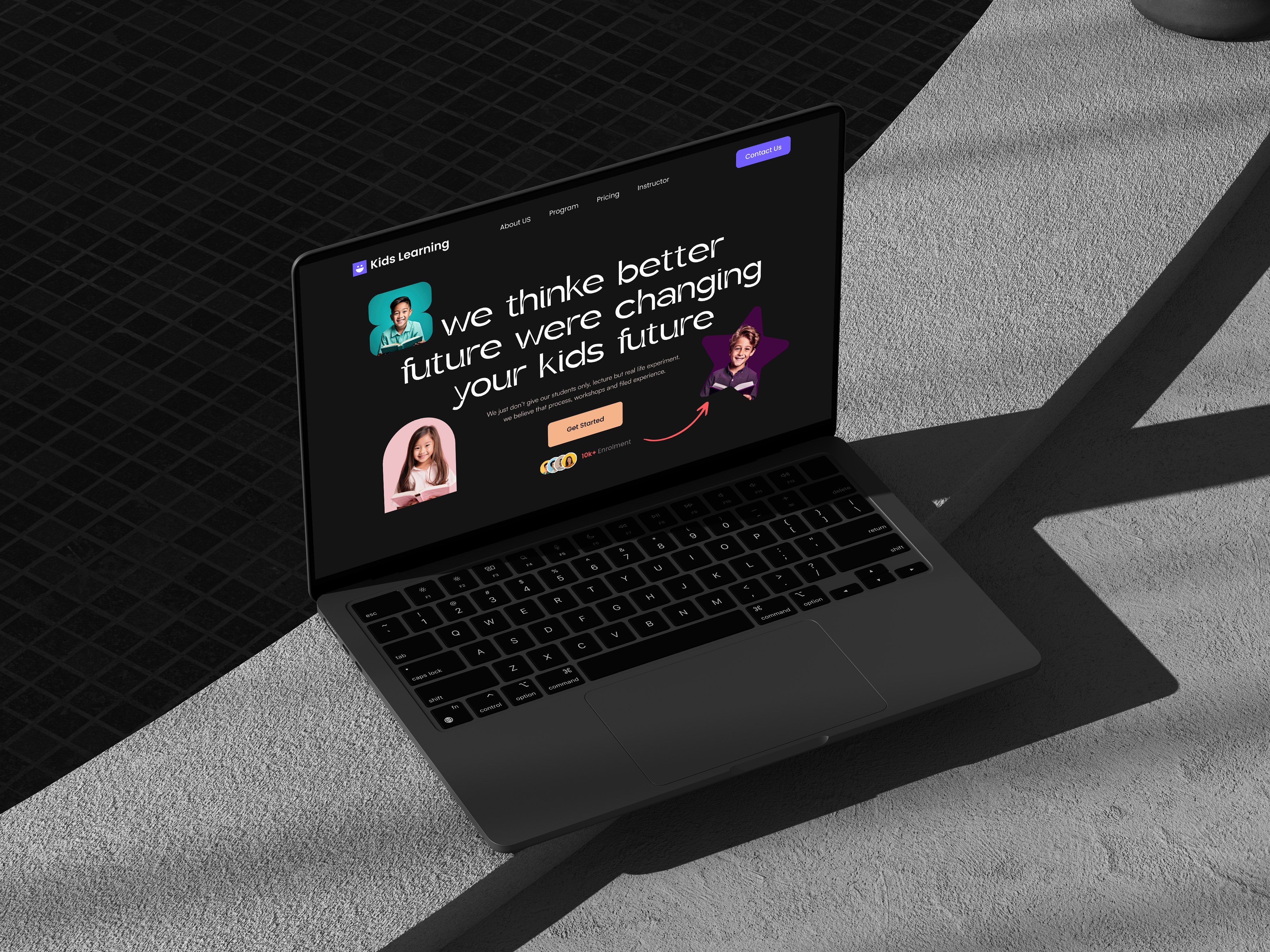Kids Learning Website 3d animation branding graphic design logo motion graphics ui