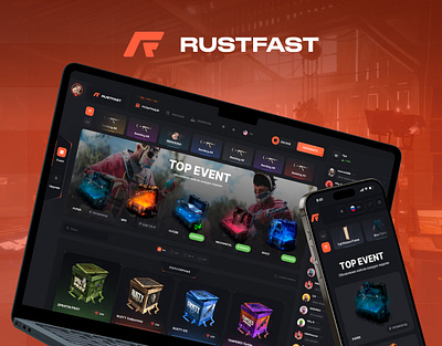 RUSTFAST – Open Case battle case cases design game open case rust ui ux website