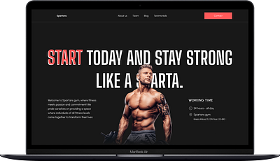 Spartans gym | Web design V2 design typography ui ux vector