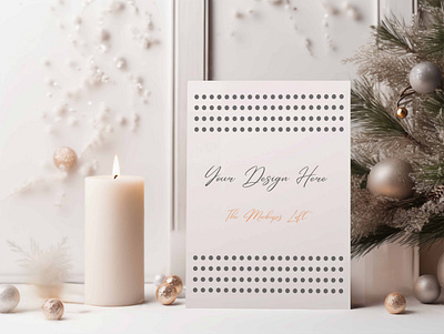 Festive Invitation Card Mockup lifestyle mock up