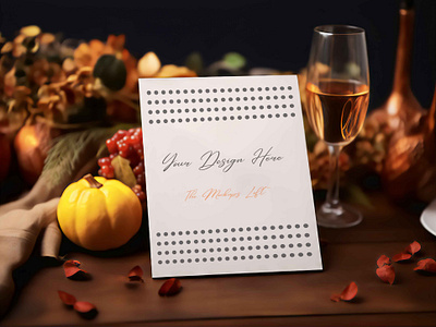 Thanksgiving Invitation Card Mockup branding fall invite mockup graphic design