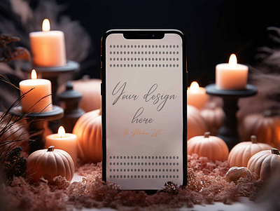 Halloween Party Electronic Invitation Phone Mockup branding digital invitation graphic design