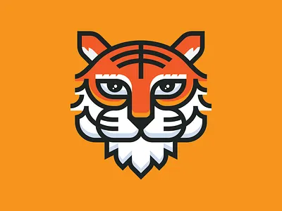 Tiger cat logo mascotr sports team tiger