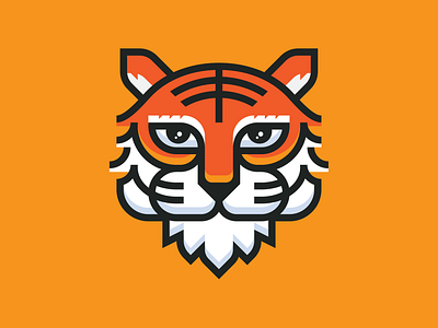 Tiger cat logo mascotr sports team tiger