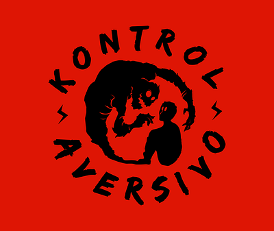 Kontrol Adversivo adversive control design draft graphic design illustration logo music music logo punk rock uruguay