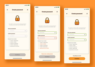 Create password module / registration create password module password register registration simple ui