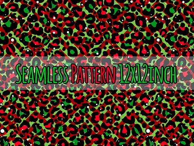 Christmas Red Green Leopard Snowflakes Seamless Pattern abstract background cheetah christmas christmas leopard graphic design green illustration leopard pattern red seamless seamless pattern snowdrops sublimation sublimation png t shirt design