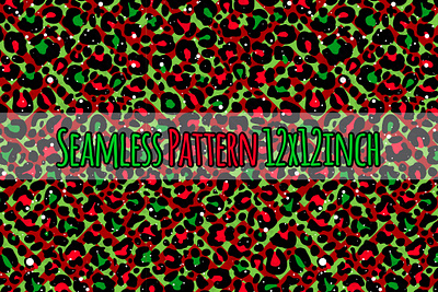 Christmas Red Green Leopard Snowflakes Seamless Pattern abstract background cheetah christmas christmas leopard graphic design green illustration leopard pattern red seamless seamless pattern snowdrops sublimation sublimation png t shirt design