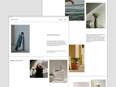 Nooma Photography Landing Page aesthetic agency carrd carrd.co clean design freelancer inspiration landing page minimal no code one page photography portfolio studio template ui webdesign webite website